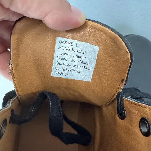 SAKS FIFTH AVENUE men's leather darrell boots size 10 - Picture 9 of 12